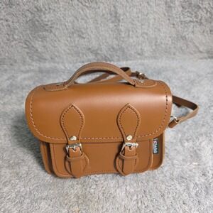 Zatchels‎ Micro Satchel Bag Brown Leather Crossbody Handmade UK NEW